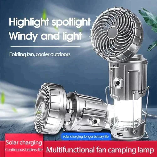 Tragbare LED Campinglaterne mit Ventilator