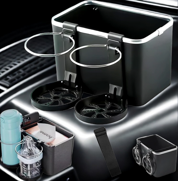 Auto-Organizer mit 2 verstellbaren Getränkehaltern
