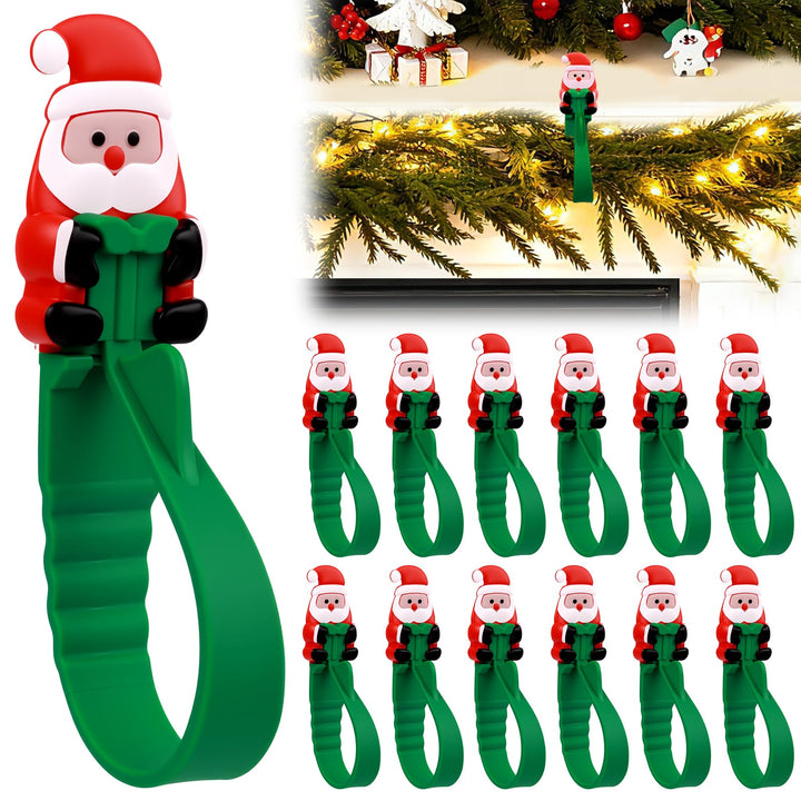 Selbstklebende Weihnachtsmann-Haken im 12er-Set