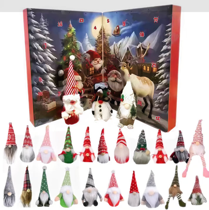 Adventskalender mit handgefertigten Wichteln