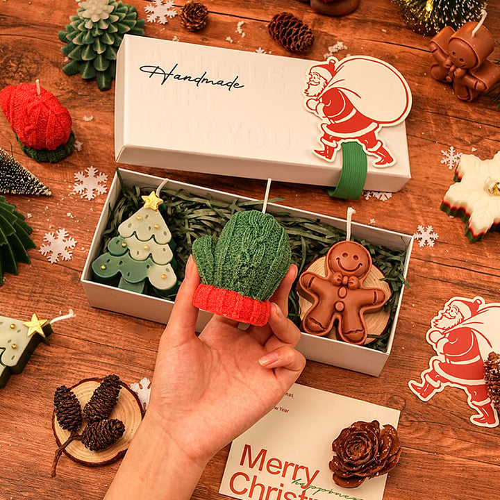 Weihnachts-Duftkerzen-Geschenkbox mit Sojawachs
