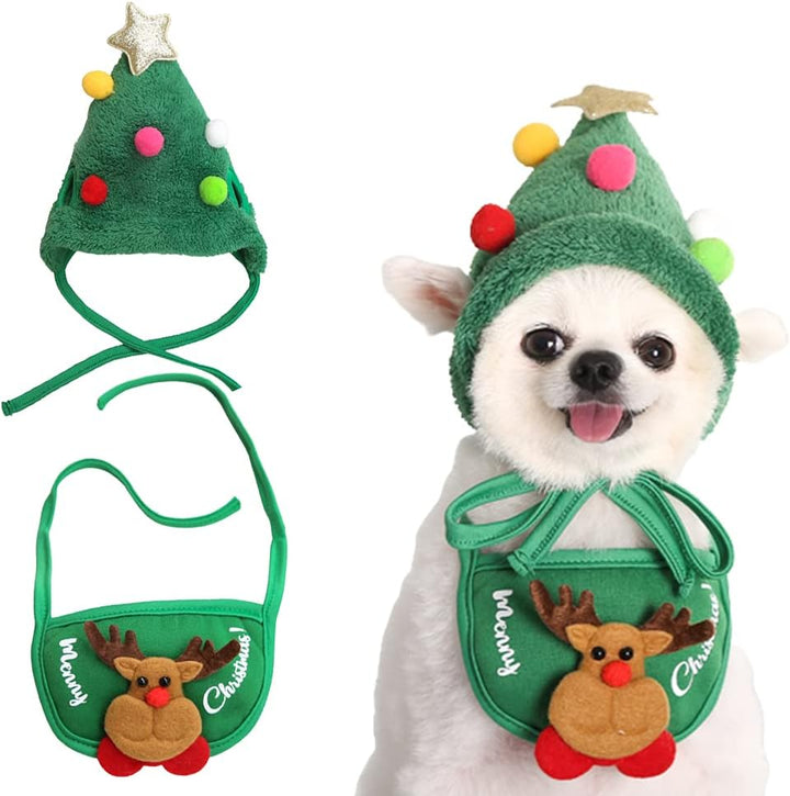 Weihnachts-Pom-Pom-Mütze Haustier