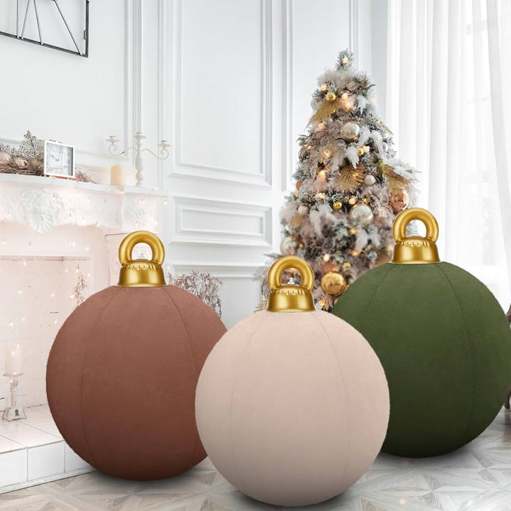 Aufblasbare Weihnachtsdeko mit Samtüberzug