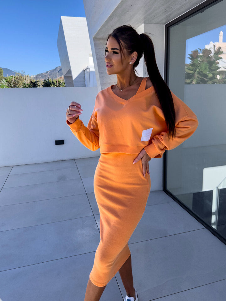 Patricia - Lässiger Sweatshirt- und Kleid-Set