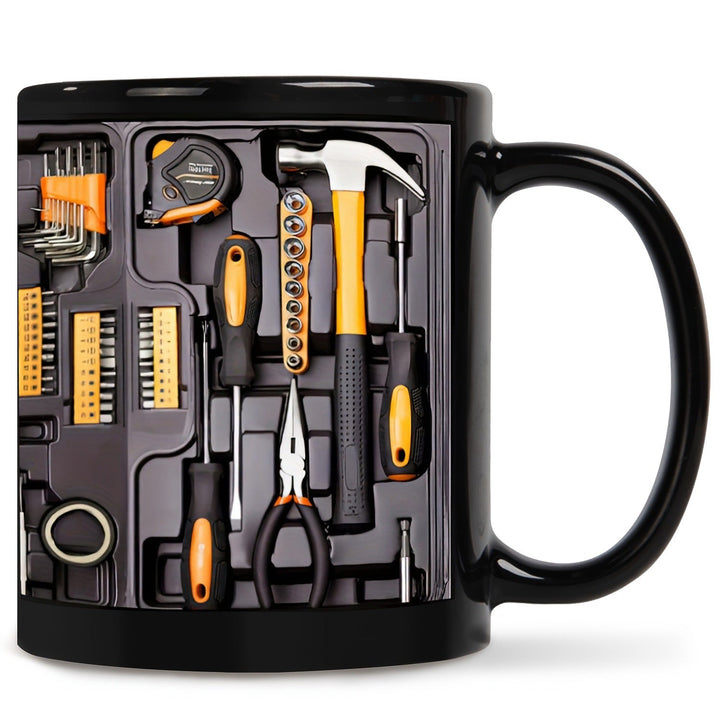 Mechaniker-Werkzeugkasten-Tasse aus Keramik