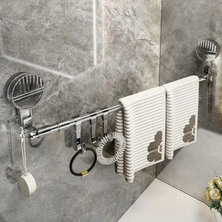 EasyTowel| Platzsparendes Handtuchregal mit Saugnäpfen