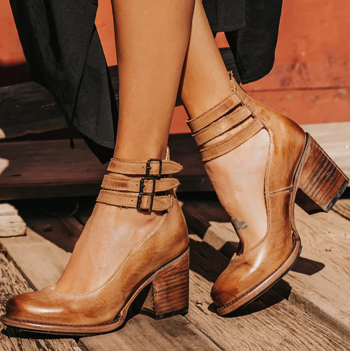 Victoria's - Vintage Eleganz Leder Heels