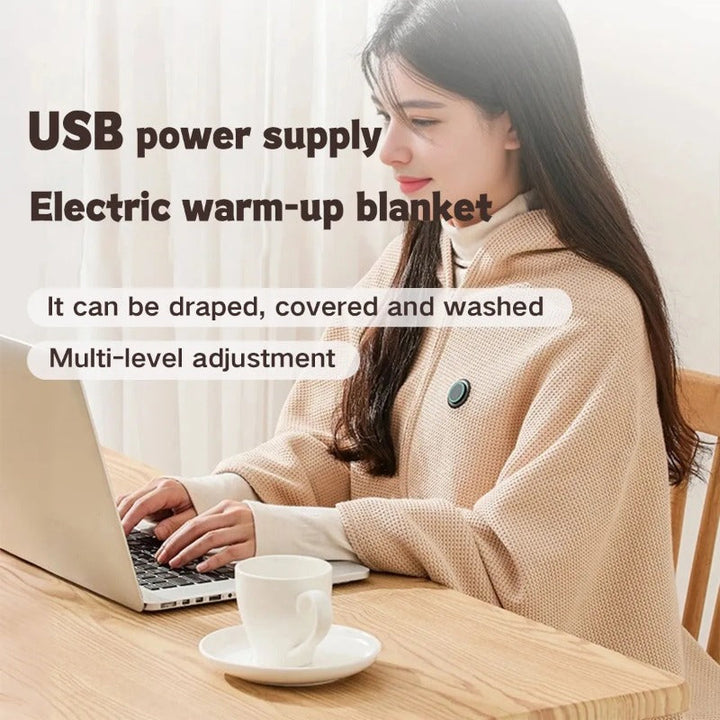 Elektrische Wärmedecke flauschig Fleece