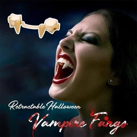 Automatisch ausfahrbare Vampirzähne