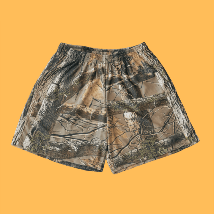 Camouflage-Shorts mit verstellbarem Bund