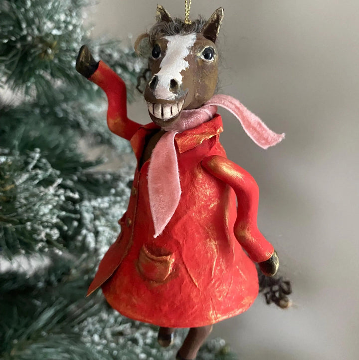 Handgefertigter Pferde-Christbaumanhänger