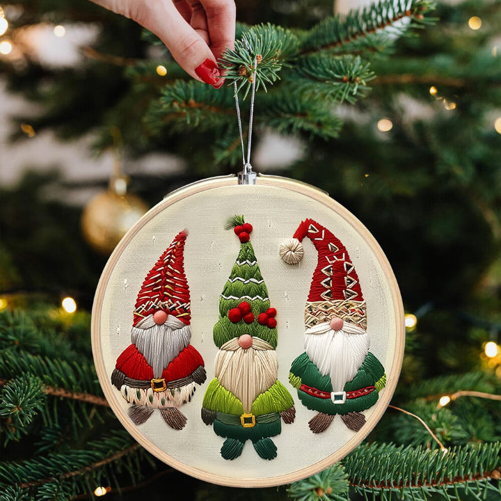Weihnachtswichtel-Stickset für Anfänger