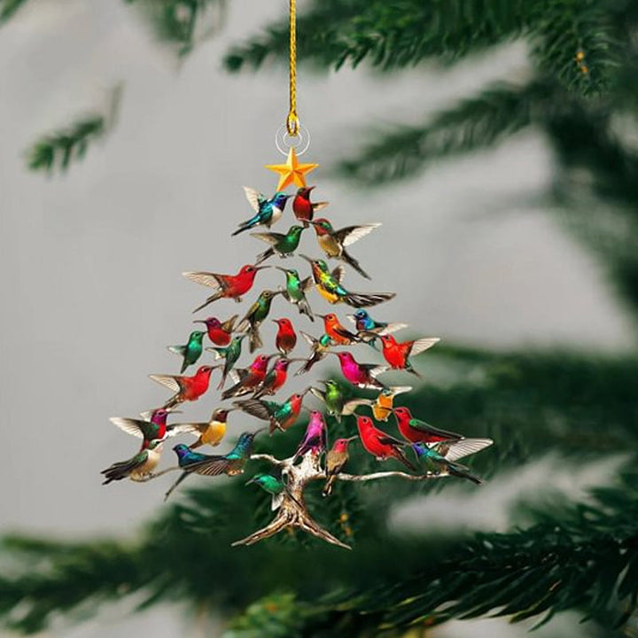Kolibri-Christbaumschmuck 5er-Set