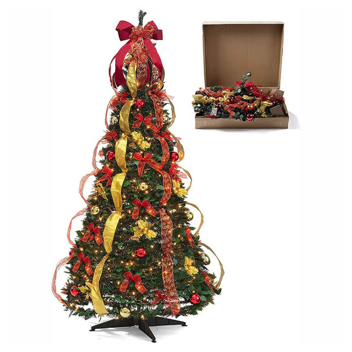 Faltbarer Weihnachtsbaum bereits dekoriert