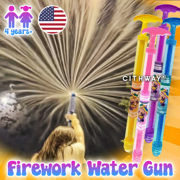Wasserpistole mit Feuerwerk-Effekt